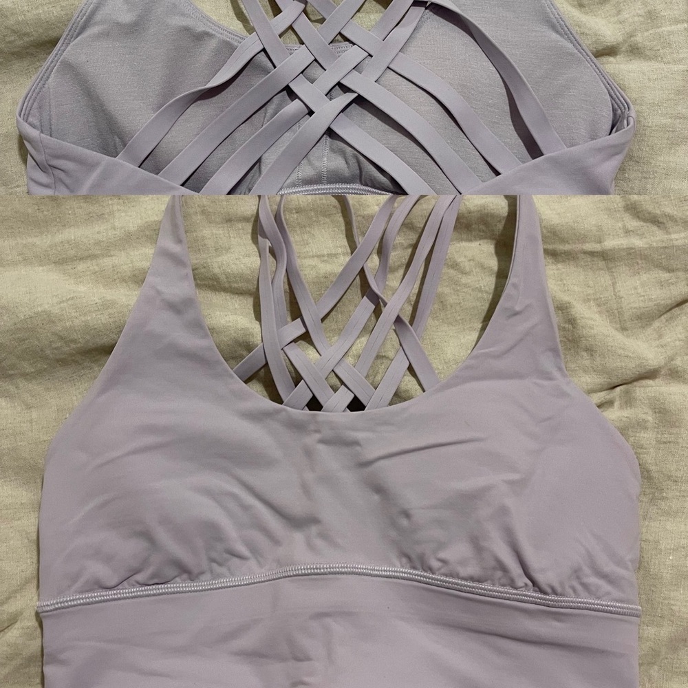 Never worn Lululemon Serene Bra light purple / lavender